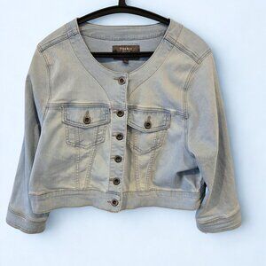 Torrid Cropped Jean Jacket – Size 1 (XL) – Excellent Condition